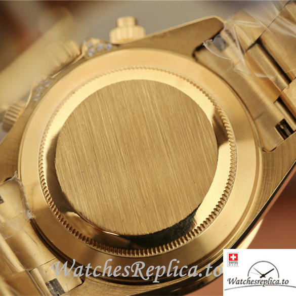Swiss Rolex Daytona Replica 116598RBOW Yellow Gold strap 40MM - WatchesReplica.is