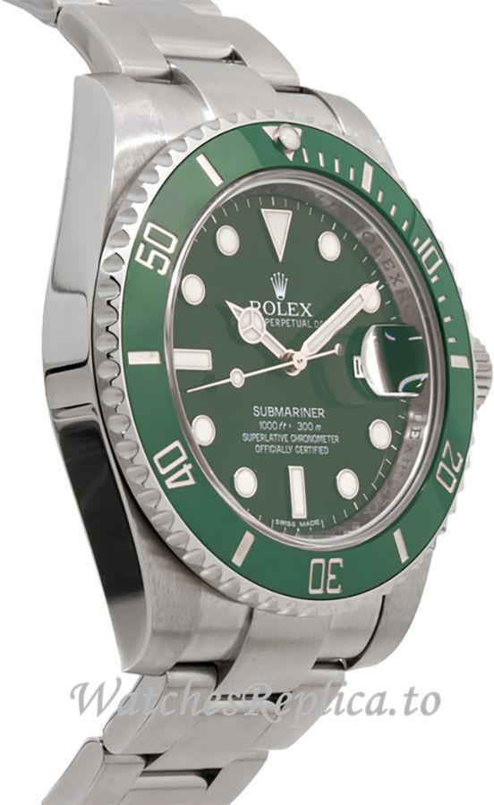 Rolex Submariner Date Replica 116610LV-0002 Green Dial Men's Watch 40MM - WatchesReplica.is