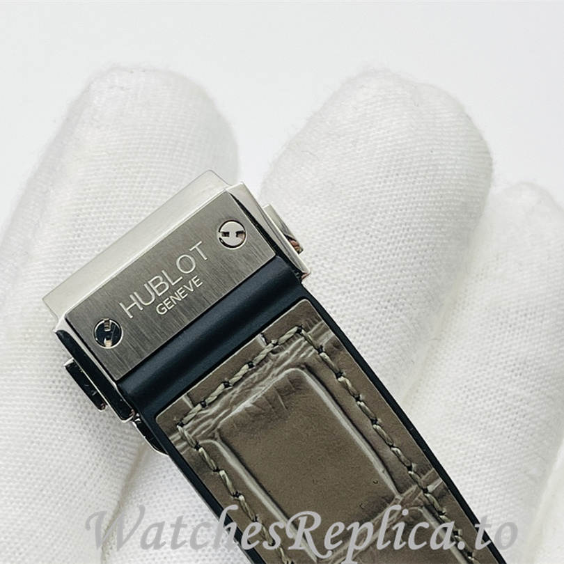 Hublot Replica Big Bang Sang Bleu Leather strap 42MM - WatchesReplica.is