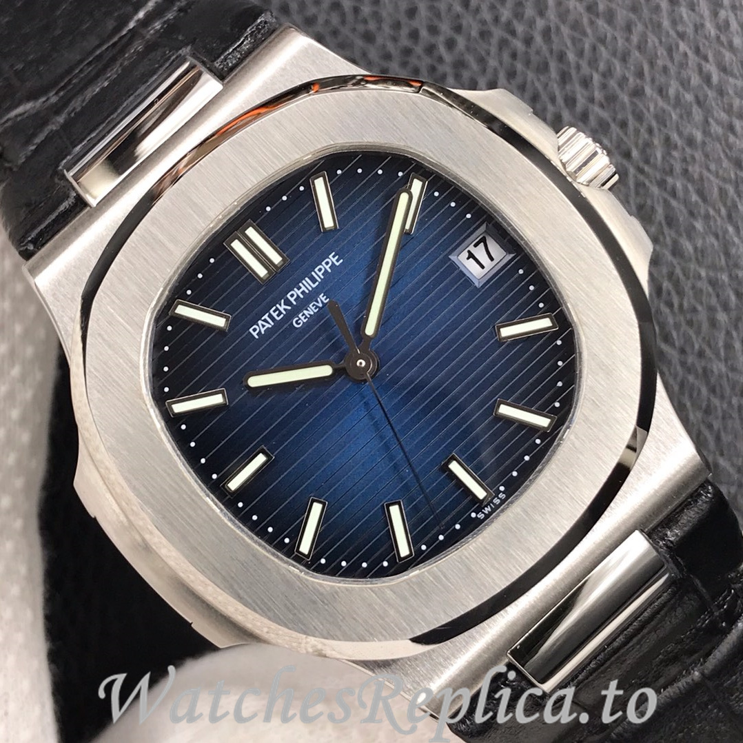 Patek Philippe Replica Nautilus 5711 Leather strap 40MM - WatchesReplica.is