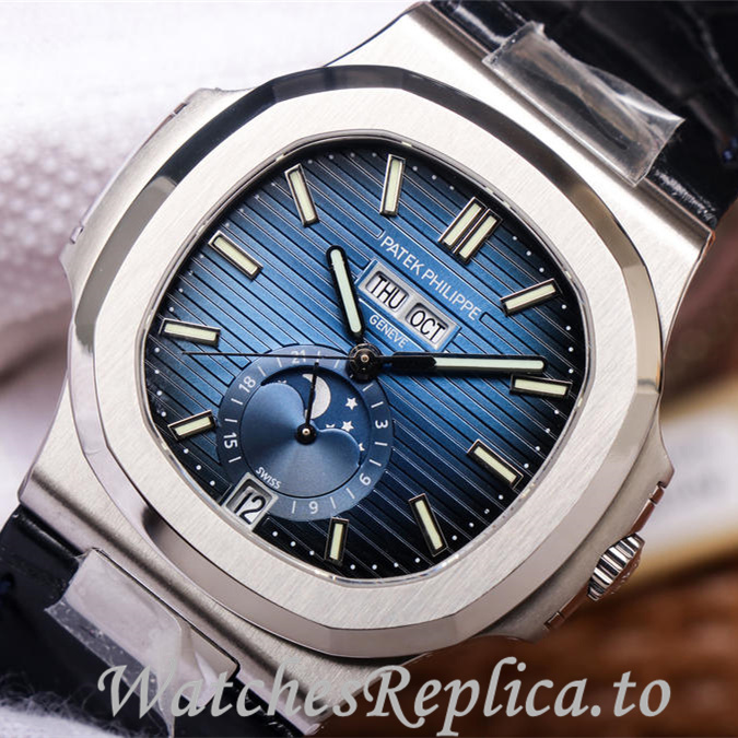 Patek Philippe Replica Nautilus 5726 Leather strap 40.5MM - WatchesReplica.is