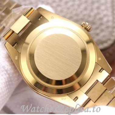 Swiss Rolex Day Date Replica 228348 Yellow Gold strap 40MM - WatchesReplica.is