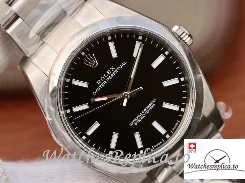 Swiss Rolex Oyster Perpetual Replica 114300 Silver Strap 39MM - WatchesReplica.is