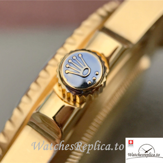 Swiss Rolex Submariner Replica 116618 Yellow Gold strap 40MM - WatchesReplica.is