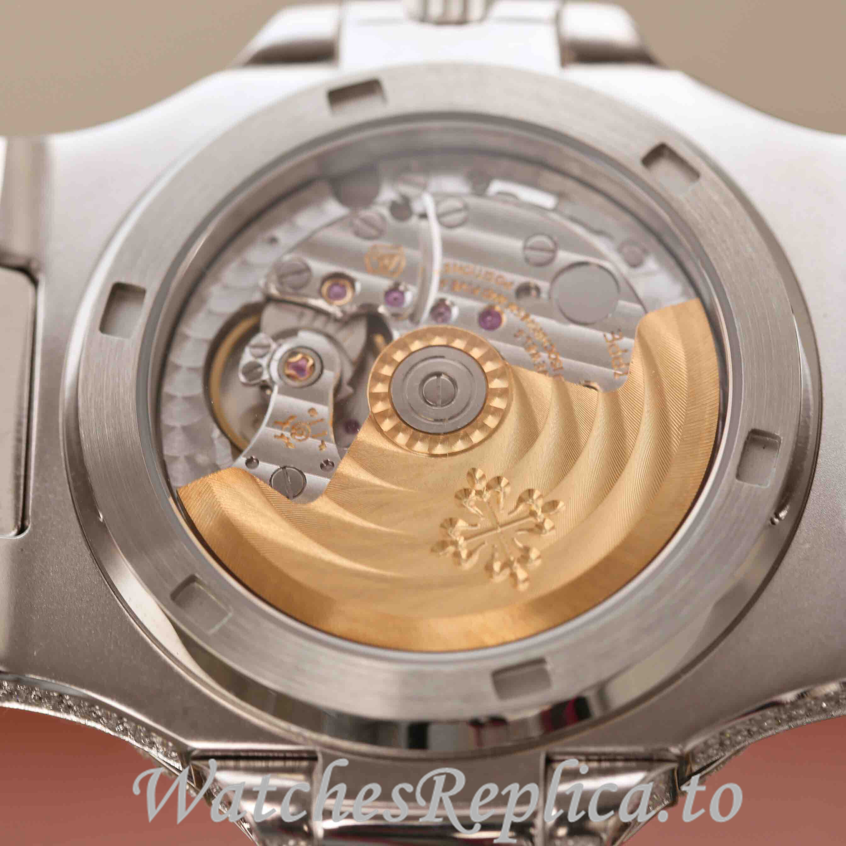 Patek Philippe Replica Nautilus White Gold strap 40MM - WatchesReplica.is