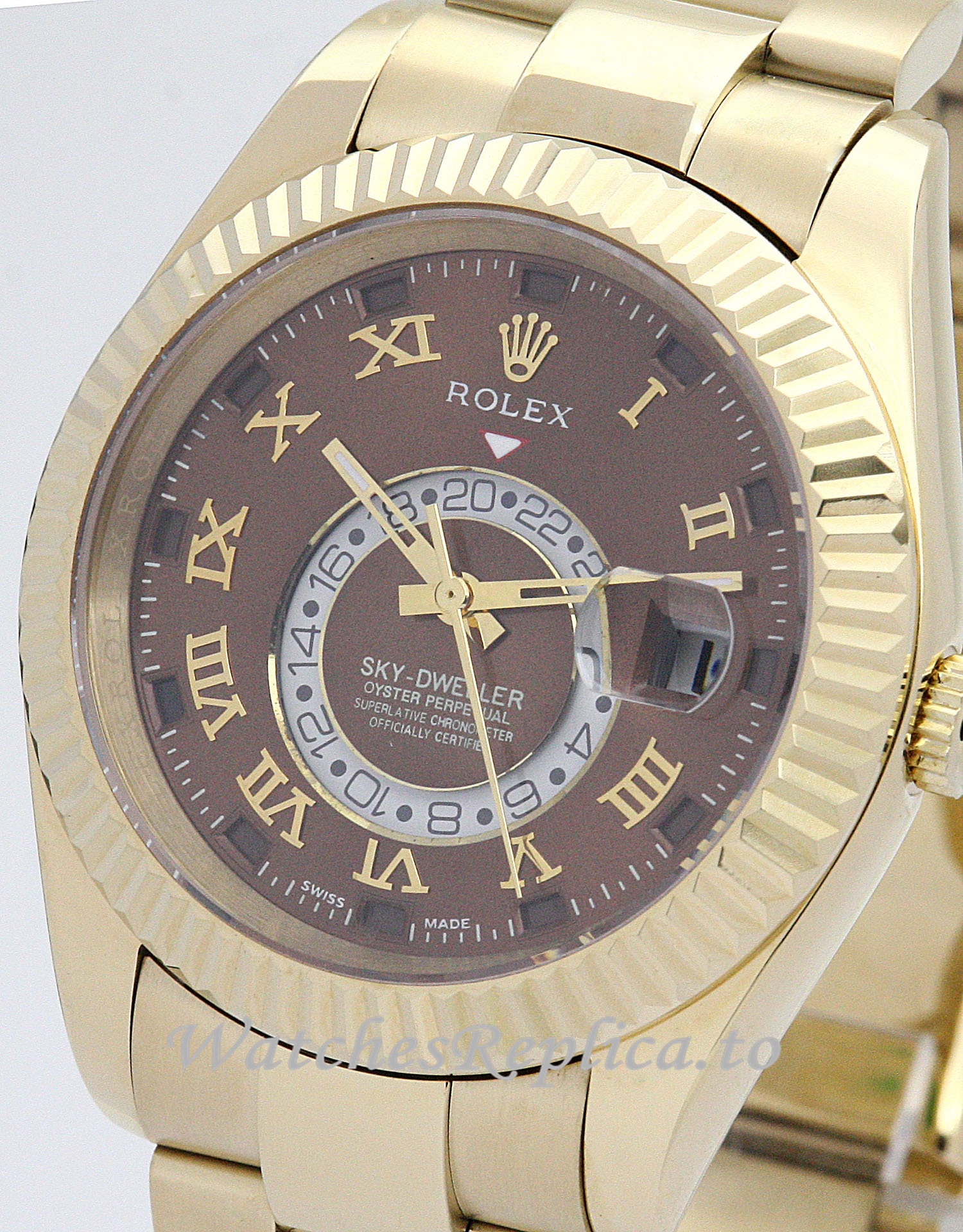 Rolex Sky Dweller Brown Dial 326938 - WatchesReplica.is
