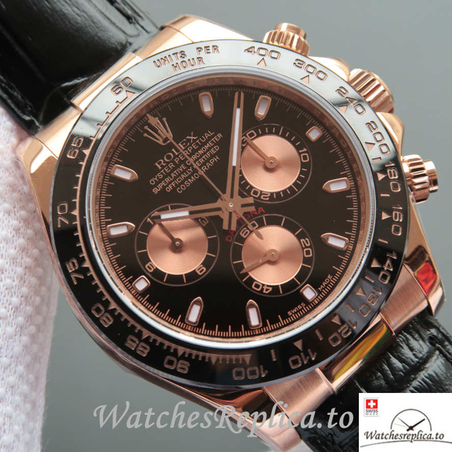 Swiss Rolex Daytona 116515LN-0008 Leather strap 40MM - WatchesReplica.is