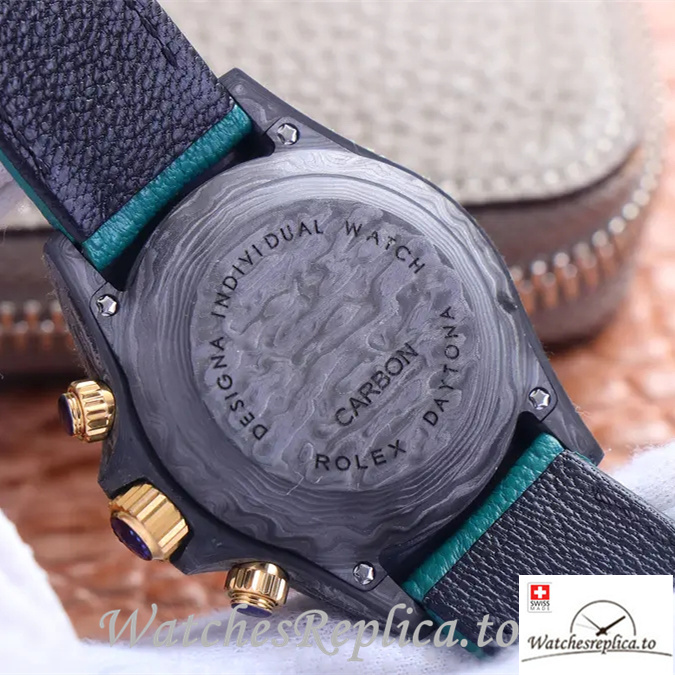 Swiss Rolex Daytona Replica Leather strap 40MM - WatchesReplica.is