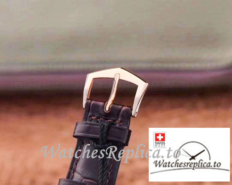 Swiss Patek Philippe Calatrava Rose Gold Replica 5227R-001 Black Strap 39MM×10.2MM - WatchesReplica.is