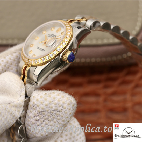 Swiss Rolex Datejust 279383RBR Stainless steel strap 28MM - WatchesReplica.is