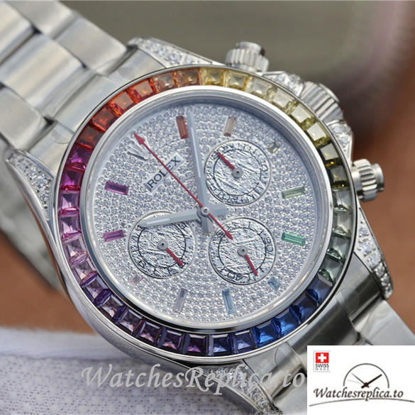Swiss Rolex Daytona Replica 116598RBOW Stainless steel strap 40MM - WatchesReplica.is