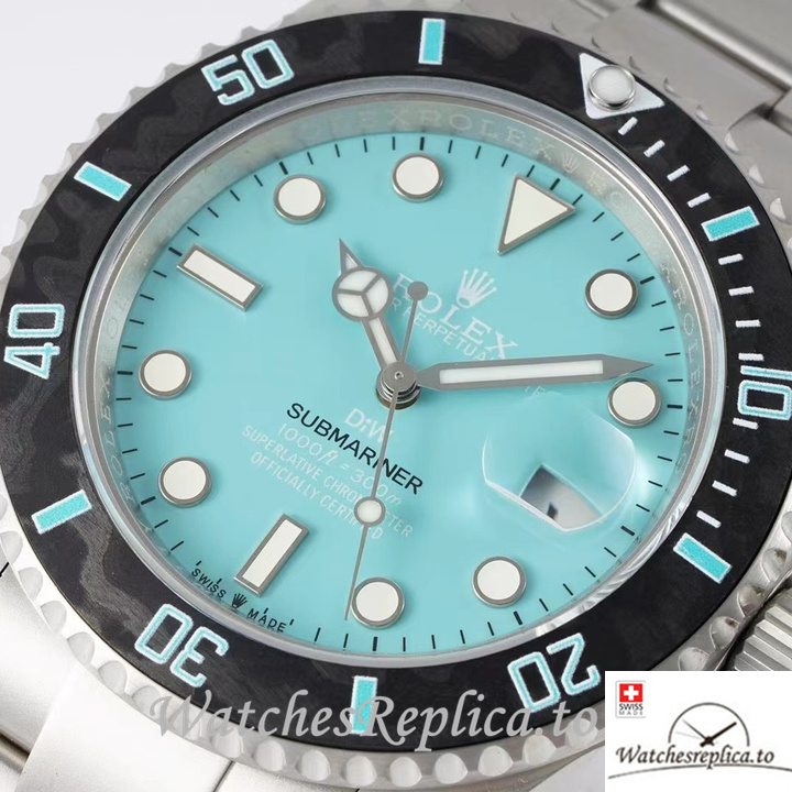 Swiss Rolex Submariner Replica Stainless steel strap 40MM Blue Dial - WatchesReplica.is
