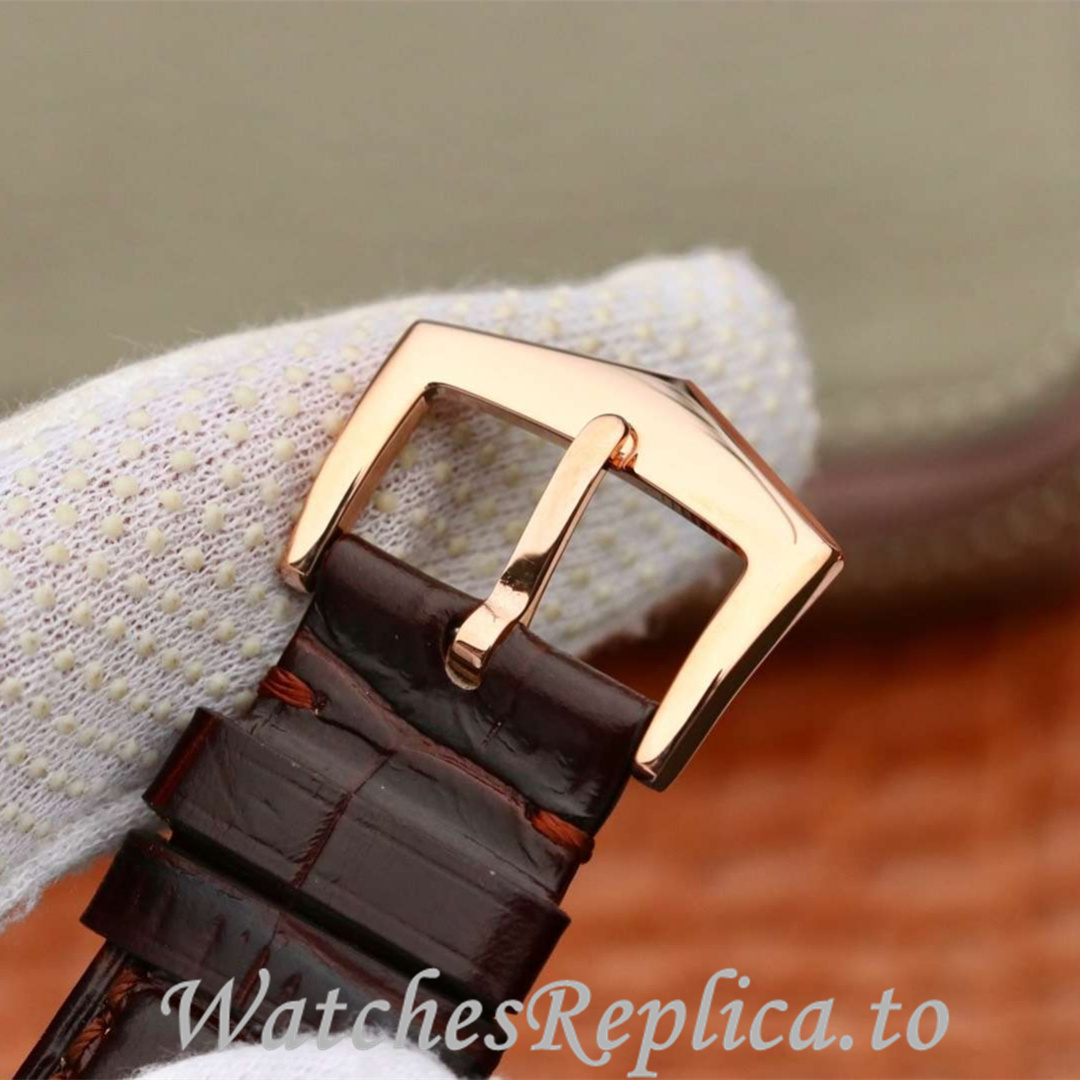 Patek Philippe Replica Complications 5205G Leather strap 40MM - WatchesReplica.is