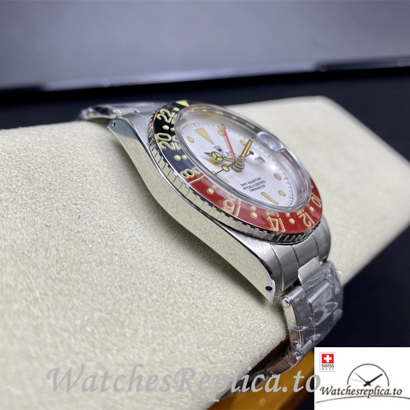 Swiss Rolex GMT Master 16710 Replica Stainless steel strap 40MM - WatchesReplica.is