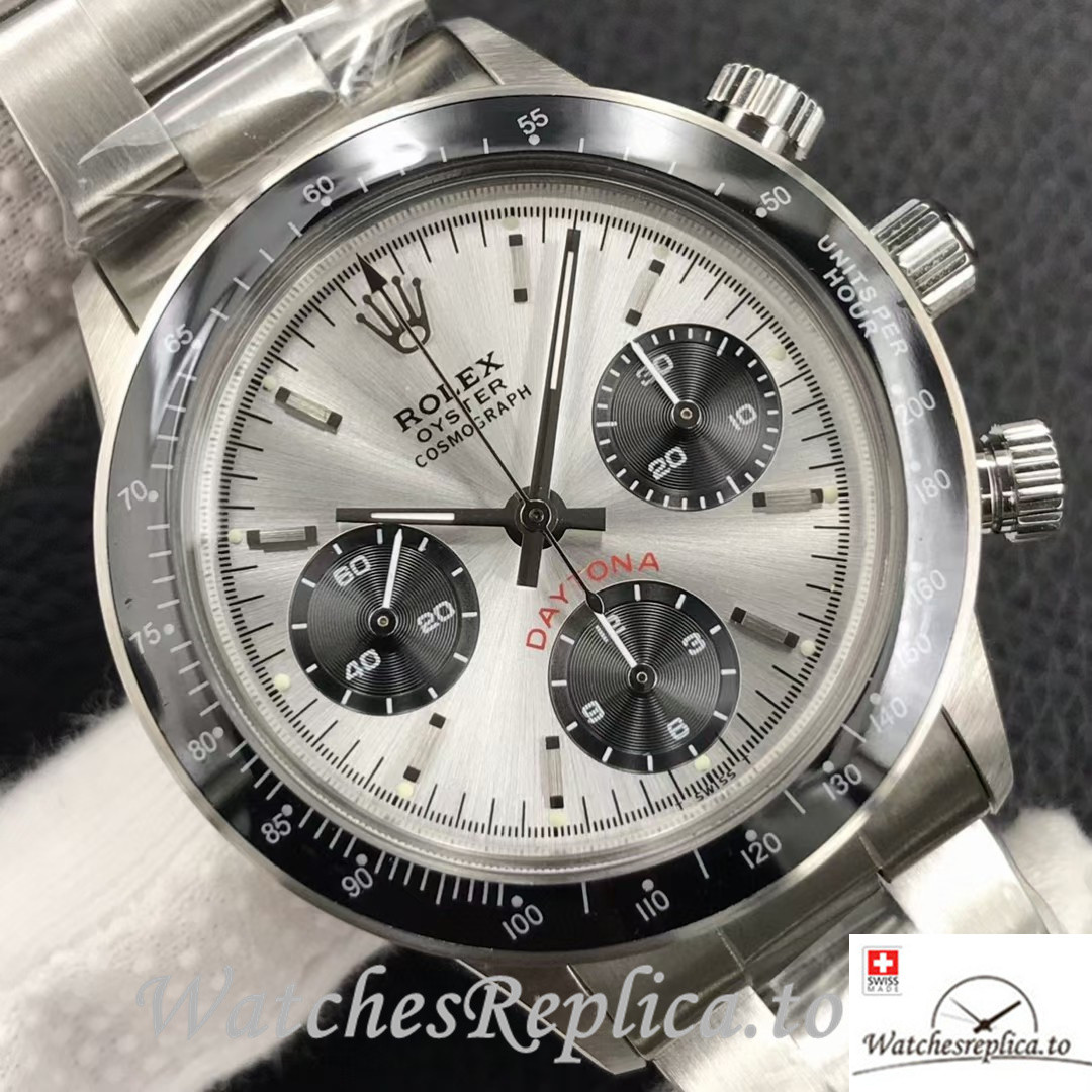Swiss Rolex Daytona Replica 6239 Stainless steel strap 37MM - WatchesReplica.is