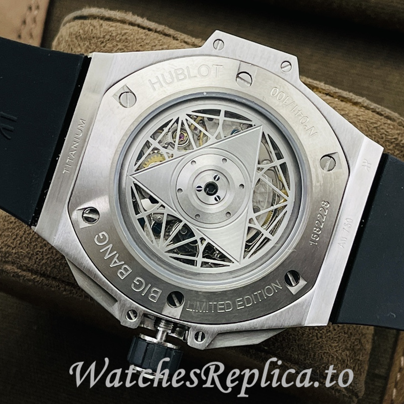 Hublot Replica Big Bang Sang Bleu II Rubber strap 45MM - WatchesReplica.is