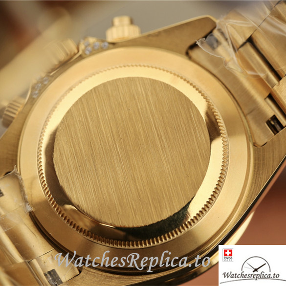 Swiss Rolex Daytona Replica 116598RBOW Yellow Gold strap 40MM - WatchesReplica.is