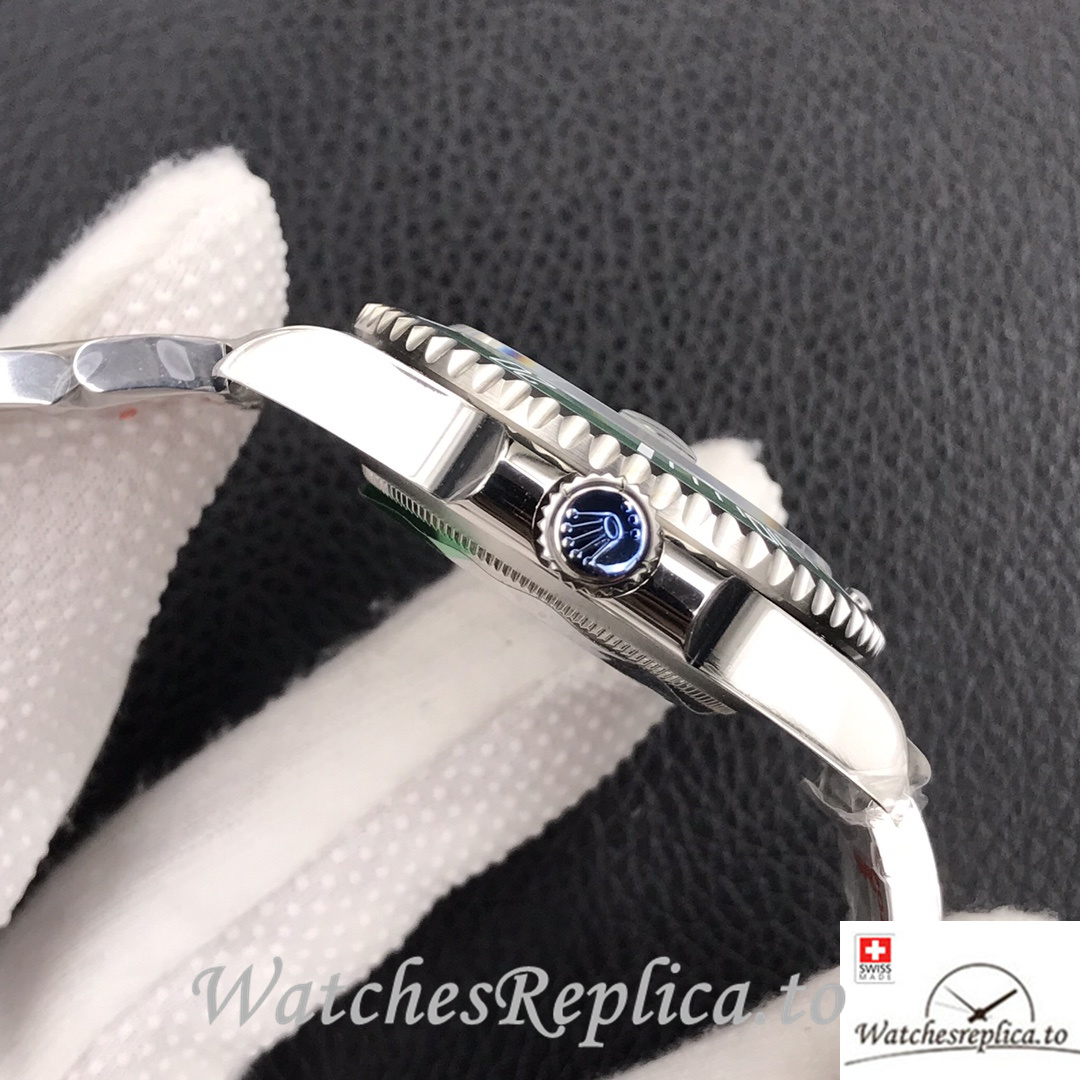 Swiss Rolex Submariner Replica Stainless steel strap 40MM Green Dial Hulk - WatchesReplica.is