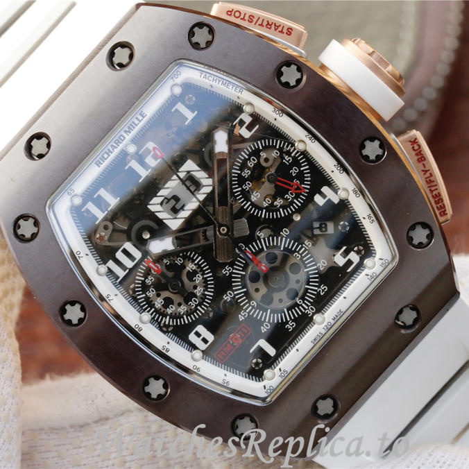 Richard Mille Replica RM011 Rubber strap 50MM - WatchesReplica.is