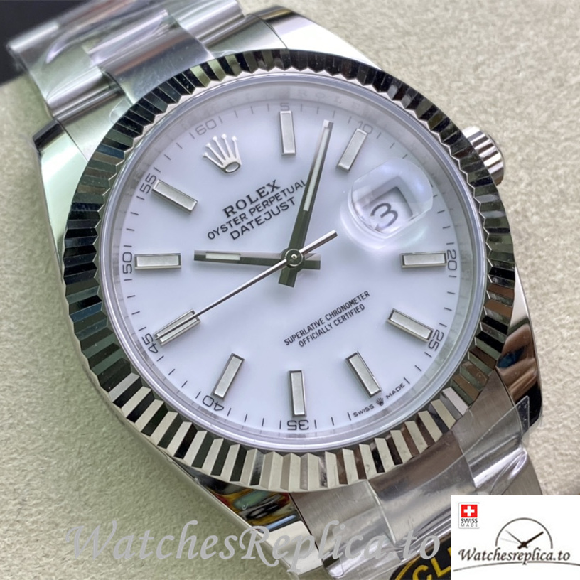 Swiss Rolex Datejust 126334 Replica Stainless steel strap 41MM - WatchesReplica.is