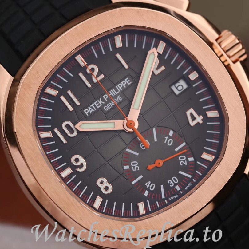 Patek Philippe Replica Aquanaut 5968A-001 Rubber strap 42.2MM - WatchesReplica.is