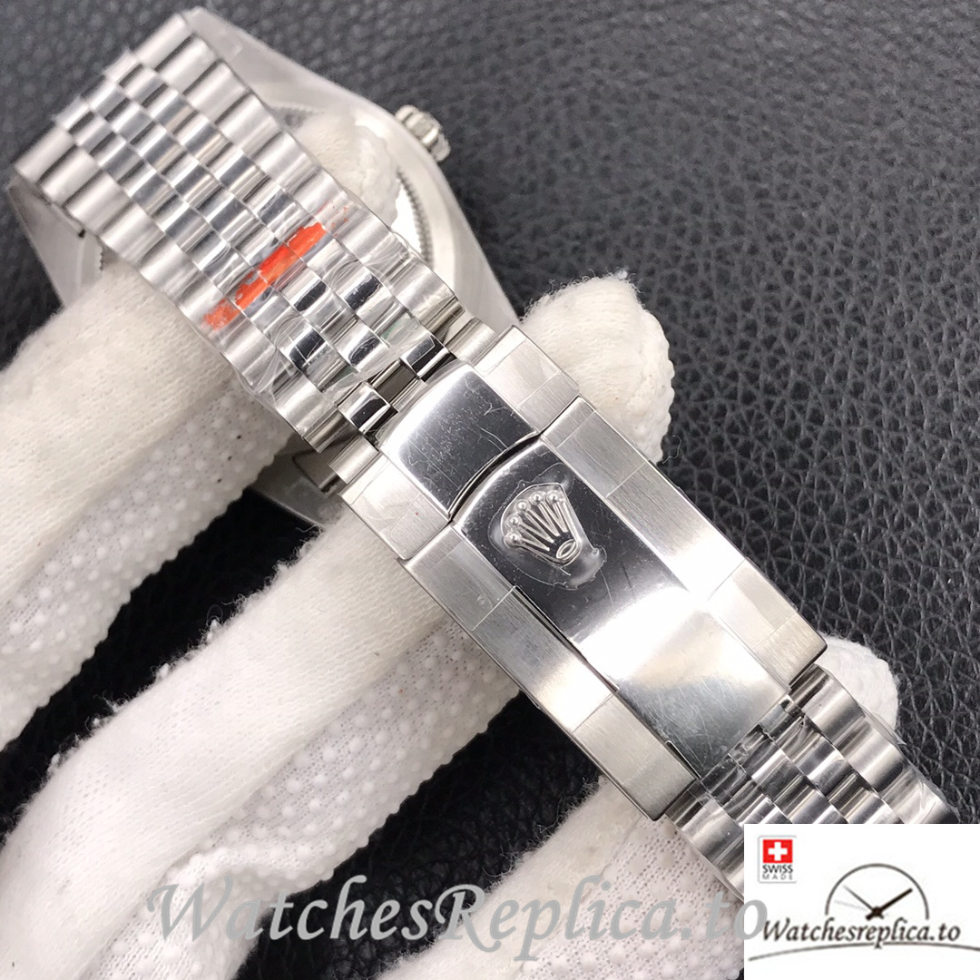 Swiss Rolex Datejust Replica Stainless steel strap 36MM Green Dial - WatchesReplica.is