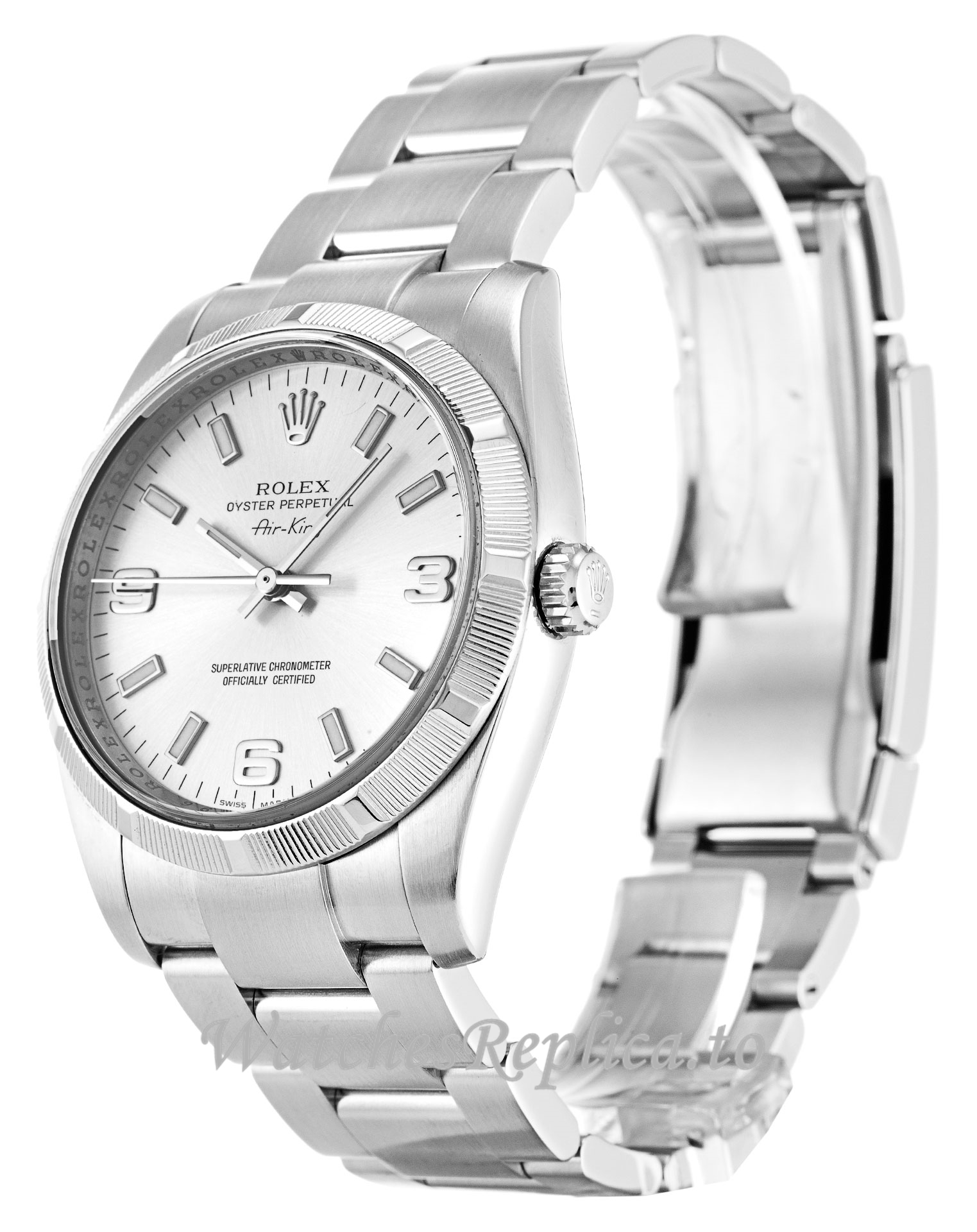Rolex Air-King Silver Dial 114210 - WatchesReplica.is