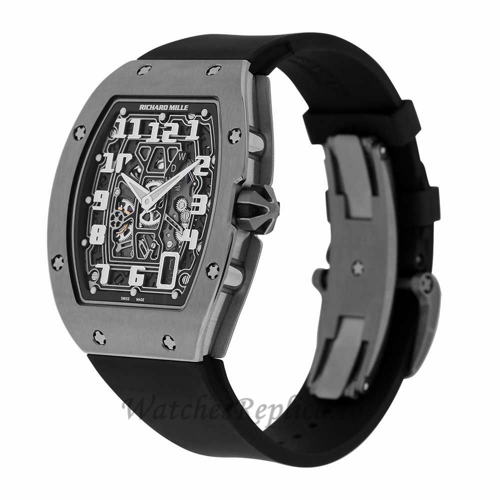 Richard Mille Replica RM67-01 Titanium Extra Flat Black Automatic 47MM Watch RM67-01 47896 - WatchesReplica.is