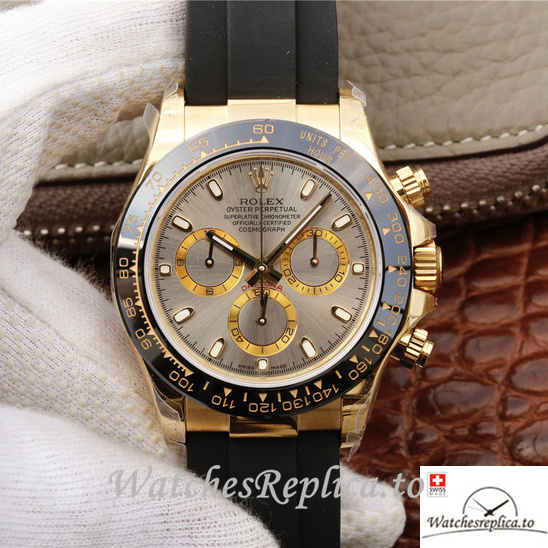 Swiss Rolex Daytona Replica 116518 Rubber strap 40MM - WatchesReplica.is