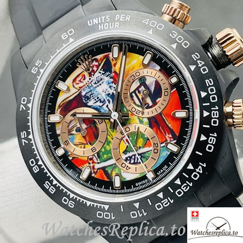 Swiss Rolex Daytona Replica Rubber strap 40MM - WatchesReplica.is