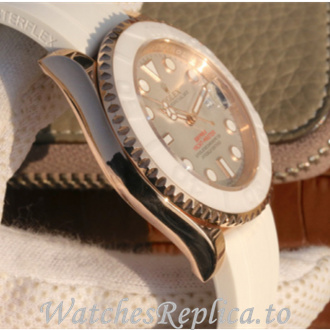 Swiss Rolex Yacht Master Replica Rubber strap 37MM - WatchesReplica.is