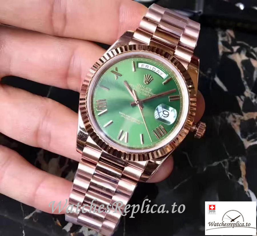Swiss Rolex Day Date Replica 228235 002 Roman Markers 40MM - WatchesReplica.is