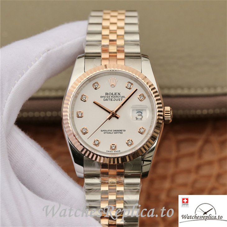 Swiss Rolex Datejust Replica 116231-0060 Stainless steel strap 36MM - WatchesReplica.is
