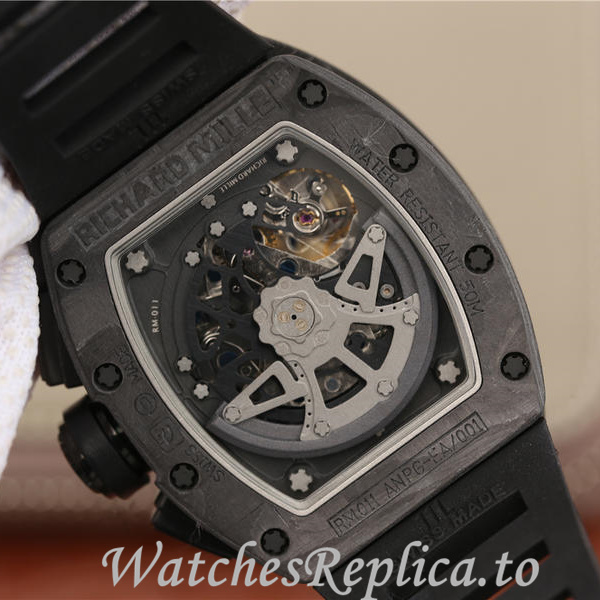 Richard Mille Replica RM011 Rubber strap 50MM - WatchesReplica.is