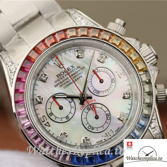Swiss Rolex Daytona Replica 116598RBOW Stainless steel strap 40MM - WatchesReplica.is
