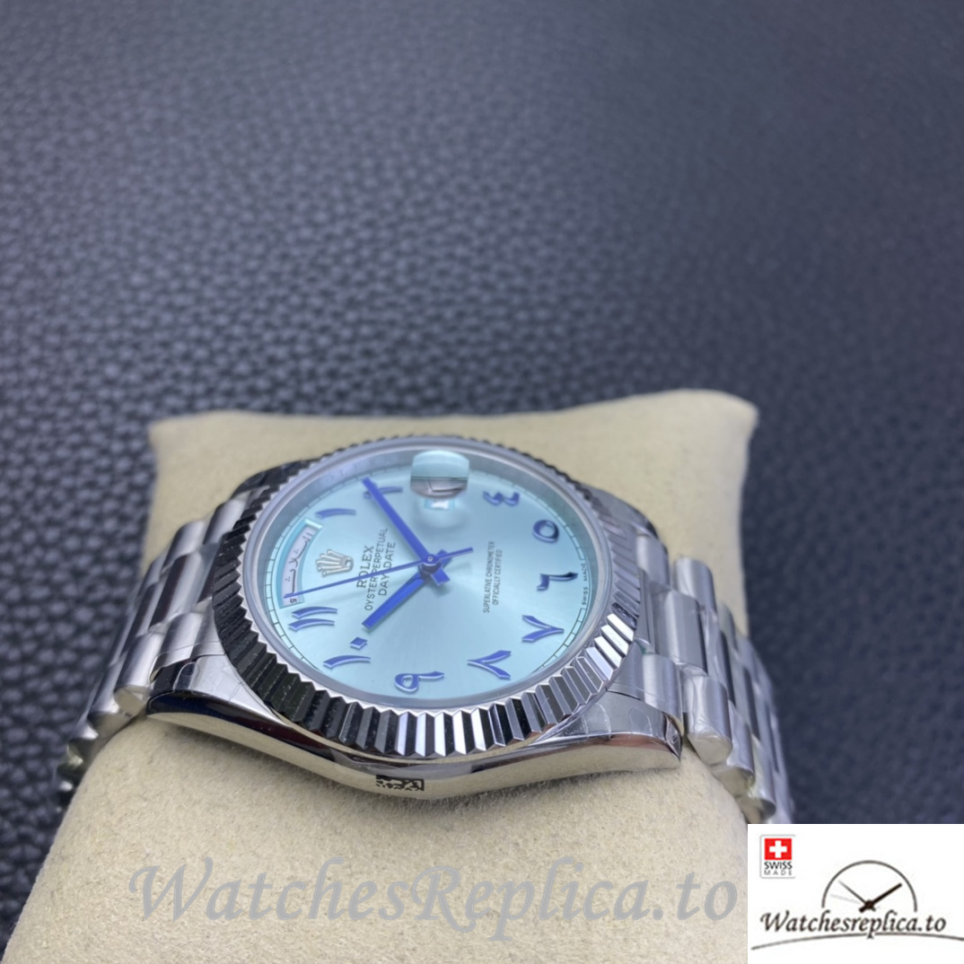 Swiss Rolex Day Date Replica 218399 Stainless steel strap 40MM - WatchesReplica.is