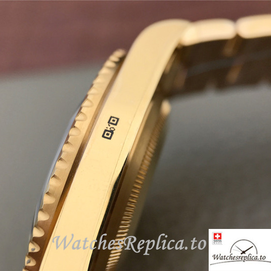 Swiss Rolex Submariner Replica 116618 Yellow Gold strap 40MM - WatchesReplica.is
