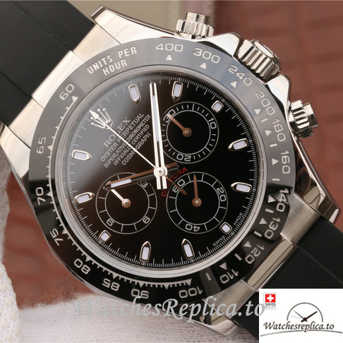 Swiss Rolex Daytona Replica 116519 LN Rubber strap 40MM - WatchesReplica.is