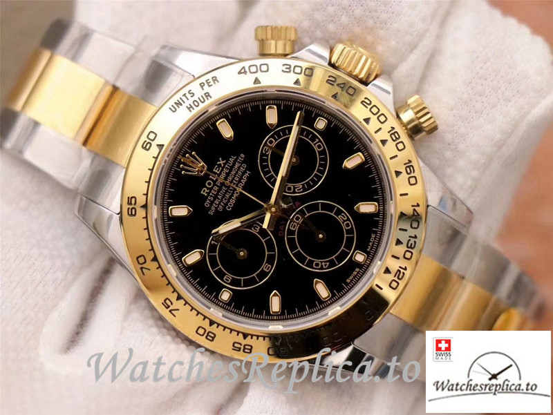 Swiss Rolex Daytona Cosmograph Replica M116503-0004 Silver And Gold Strap 40MM - WatchesReplica.is