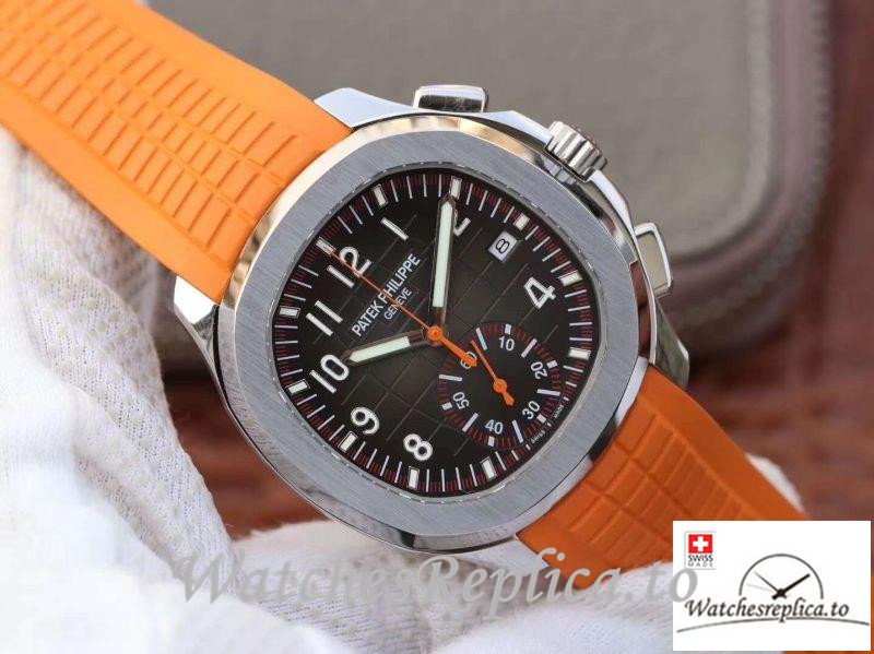 Swiss Patek Philippe Aquanaut Chronograph Replica 5968A Roman Markers 42MM - WatchesReplica.is