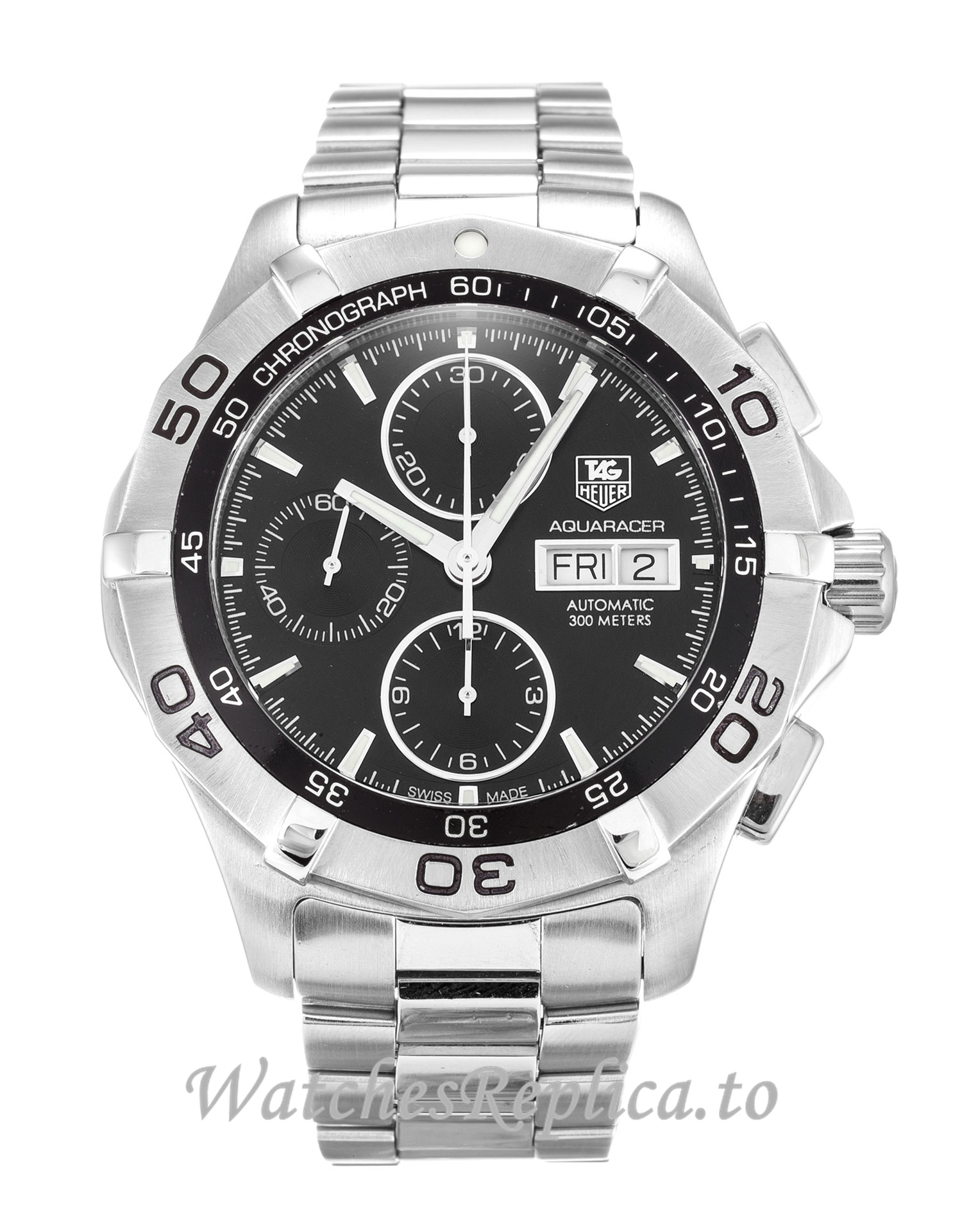 Tag Heuer Aquaracer Black Dial CAF2010.BA0815 43 MM - WatchesReplica.is