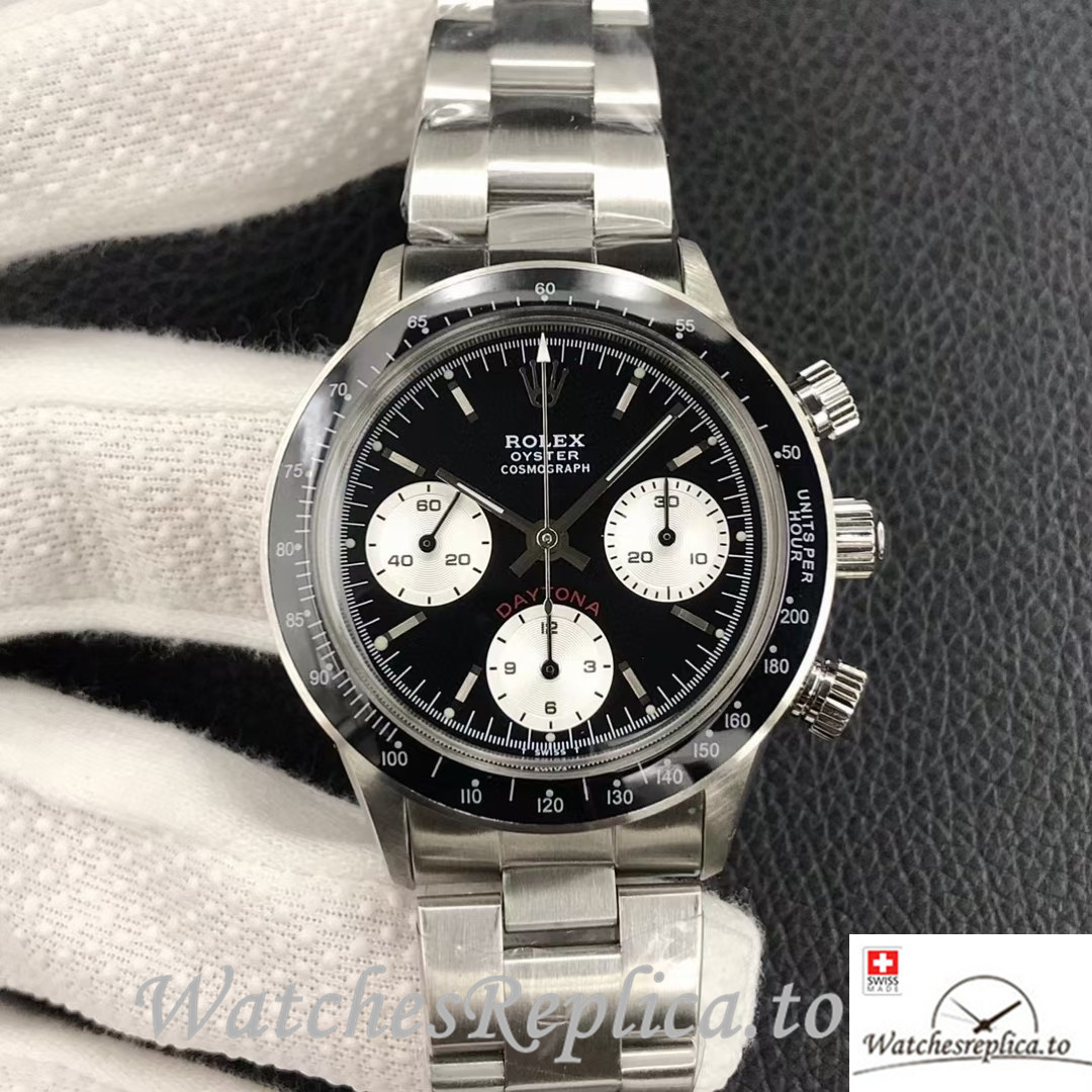 Swiss Rolex Daytona Replica 6239 Stainless steel strap 37MM - WatchesReplica.is