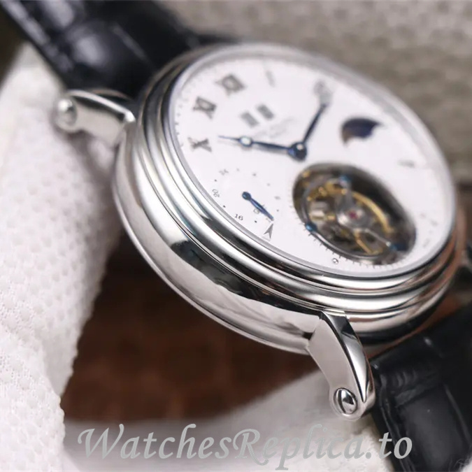 Patek Philippe Replica Complications Leather Rubber strap 42MM - WatchesReplica.is