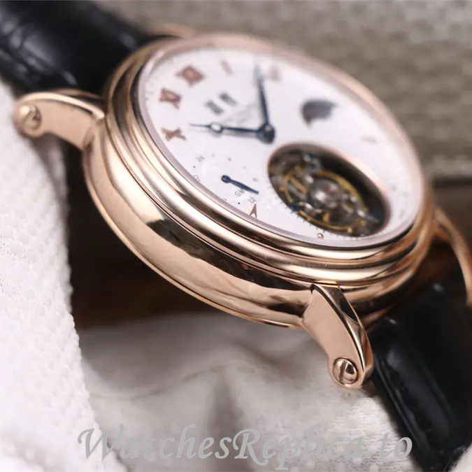 Patek Philippe Replica Complications Leather Rubber strap 42MM - WatchesReplica.is