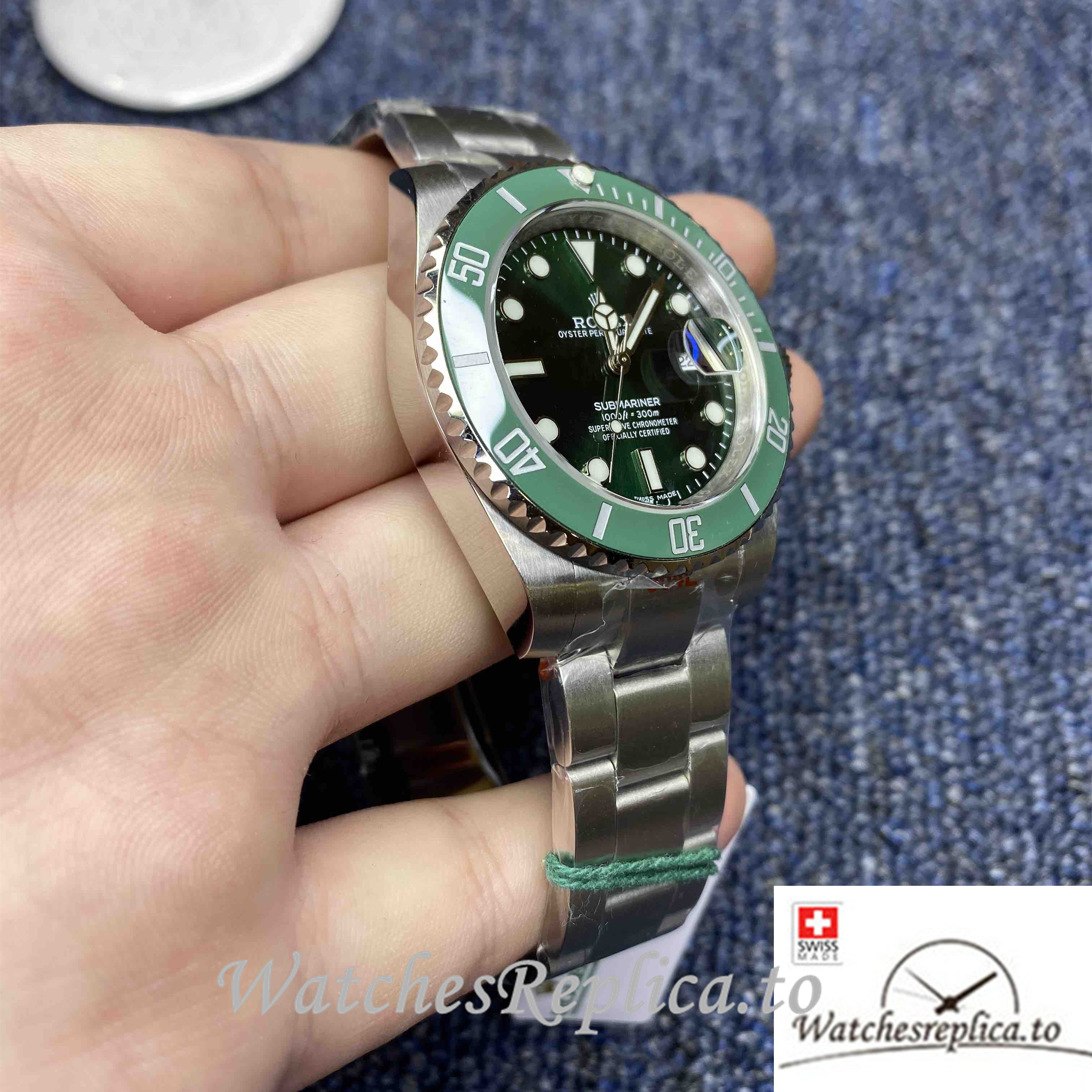 Swiss Rolex Submariner Replica 116610LV Stainless steel strap 40MM - WatchesReplica.is
