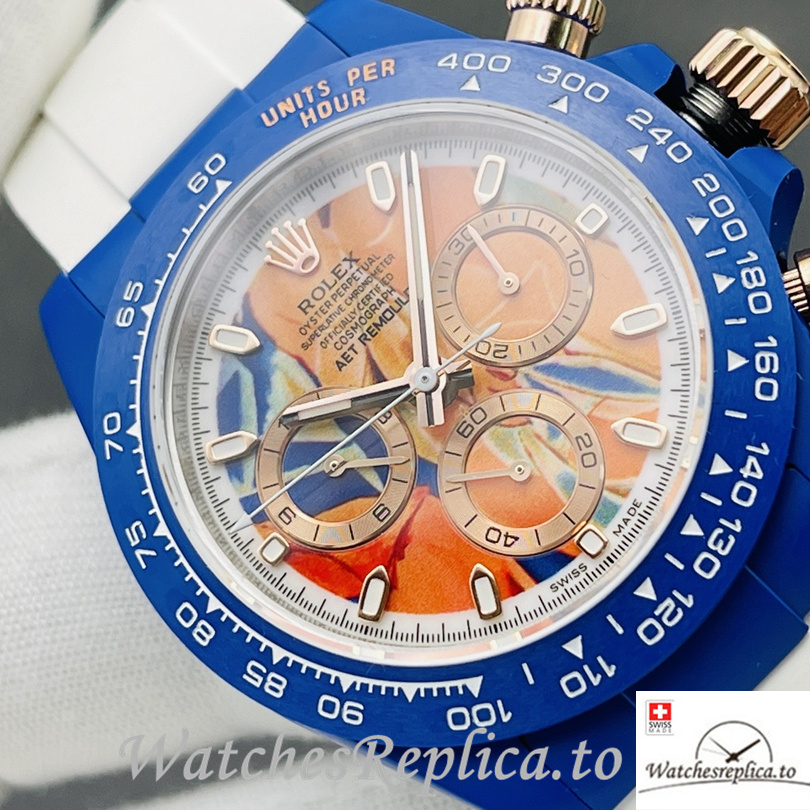 Swiss Rolex Daytona Replica Rubber strap 40MM - WatchesReplica.is