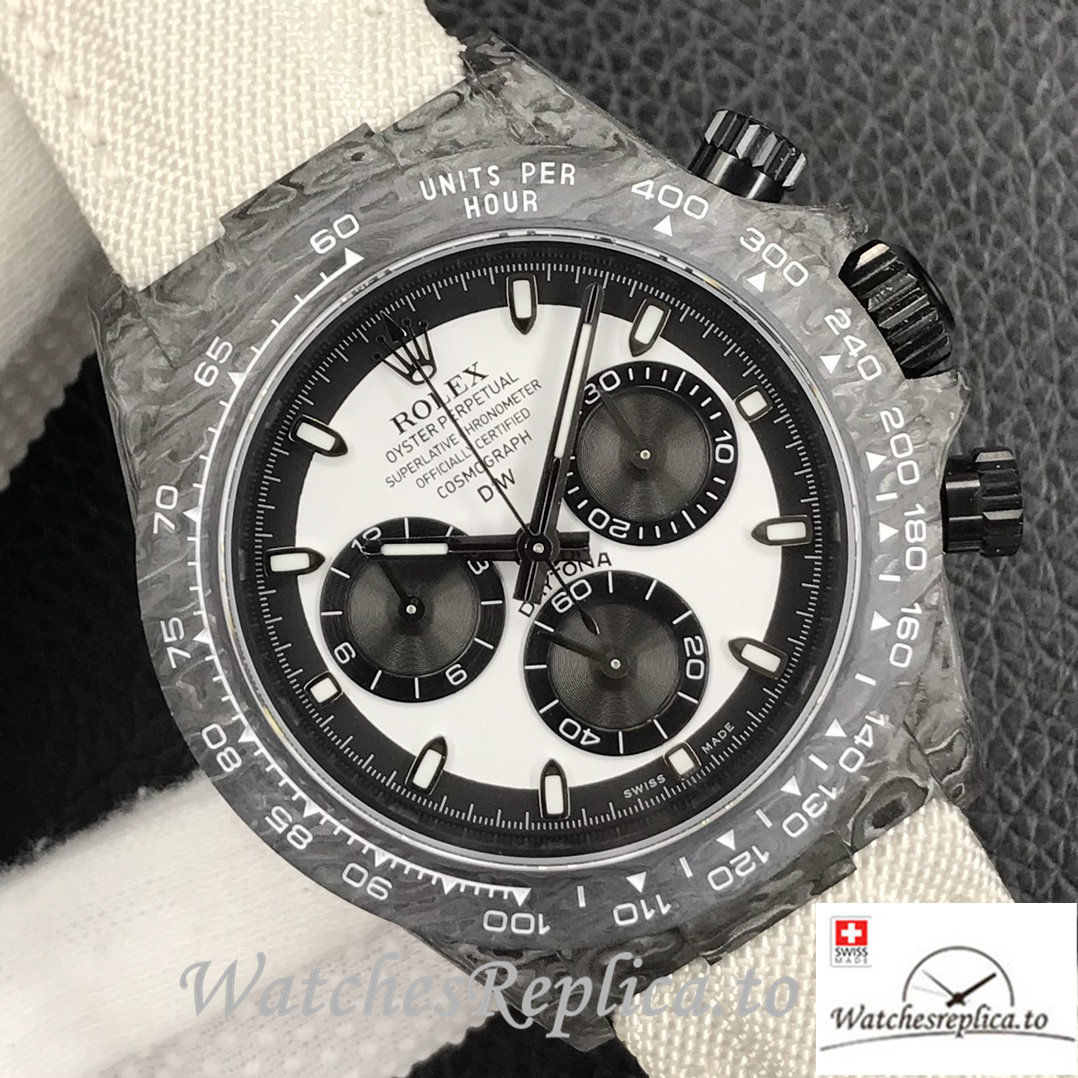 Swiss Rolex Daytona Replica Canvas strap 40MM - WatchesReplica.is