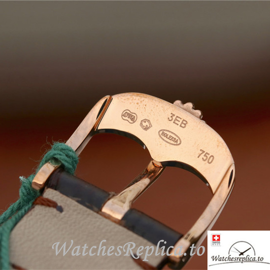 Swiss Rolex Cellini 50515-0008 Leather strap 39MM - WatchesReplica.is