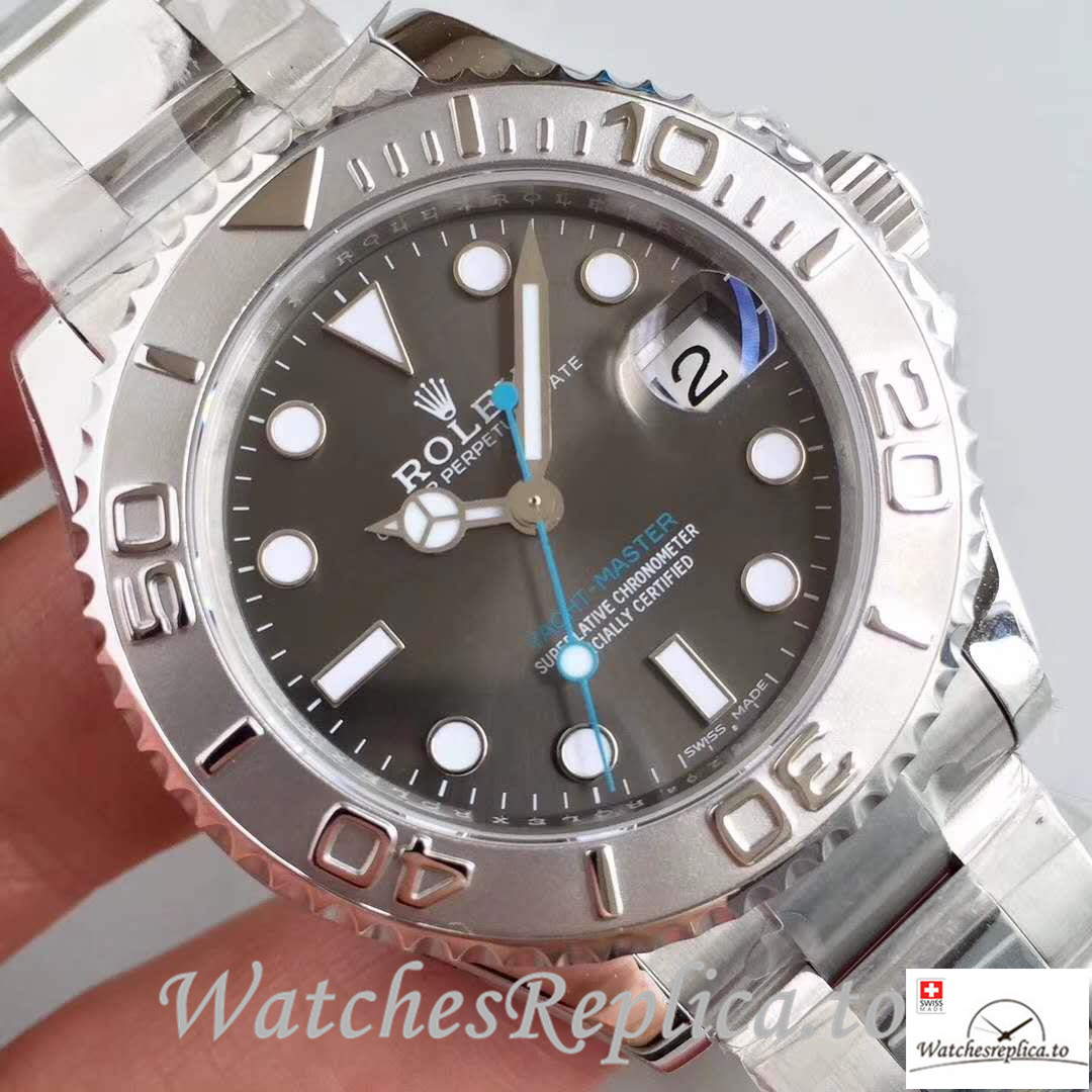 Swiss Rolex Yacht Master Replica 268622 Silver Bezel 40MM - WatchesReplica.is