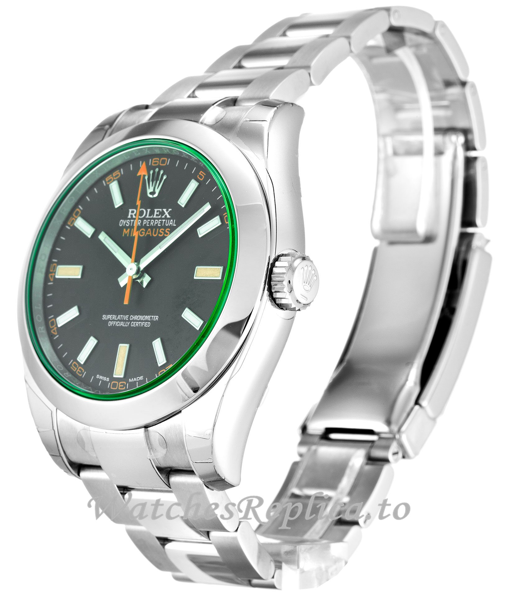 Rolex Milgauss Black Dial 116400 GV - WatchesReplica.is